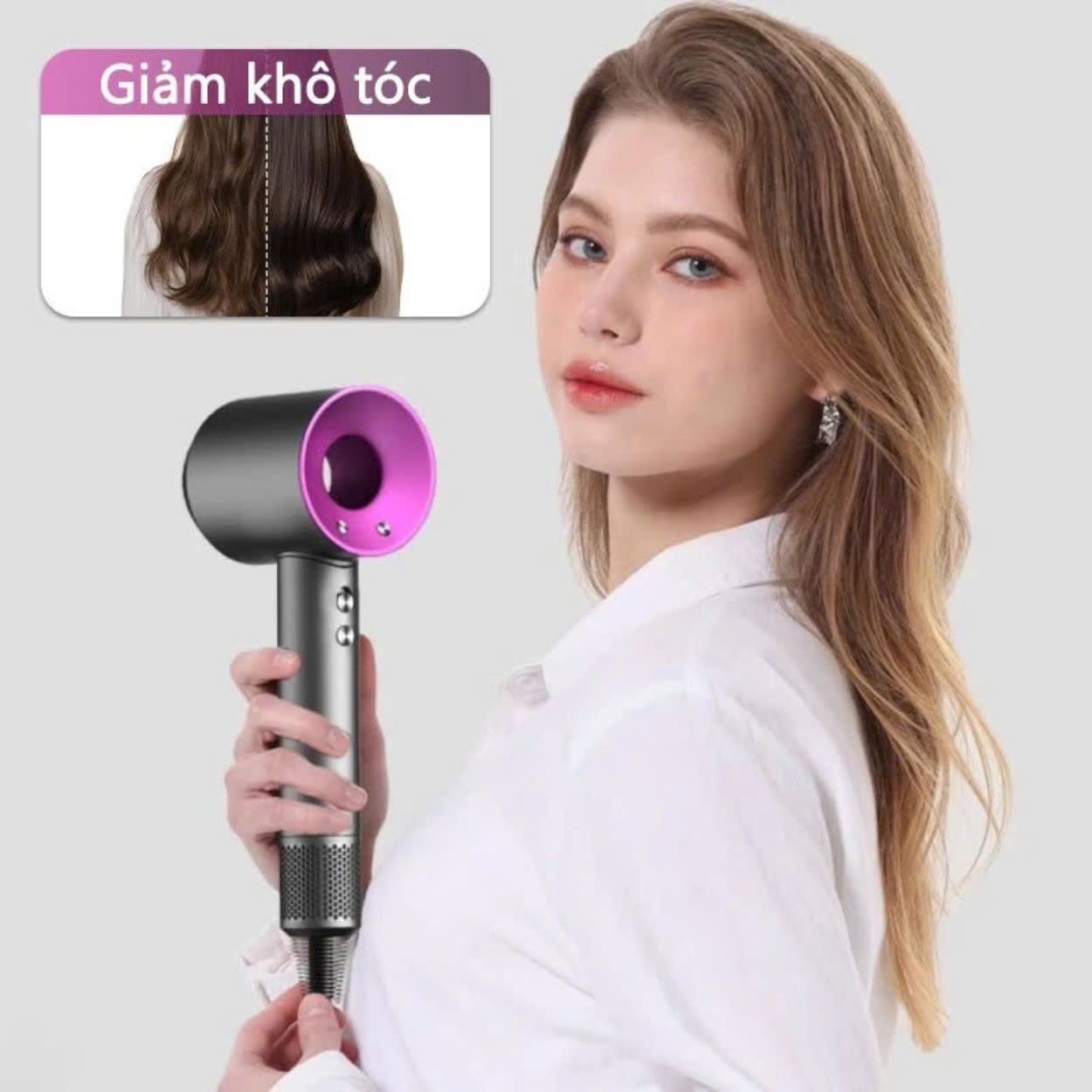 Mô tả Máy sấy tóc ENZO DY-888, với công nghệ ion âm cao cấp , công suất lớn, giúp tạo mọi kiểu tóc - 9