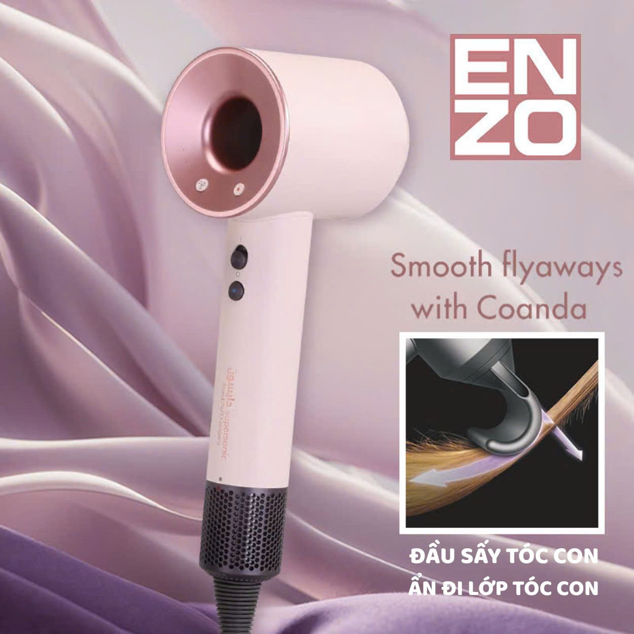 Mô tả Máy sấy tóc ENZO DY-888, với công nghệ ion âm cao cấp , công suất lớn, giúp tạo mọi kiểu tóc - 11