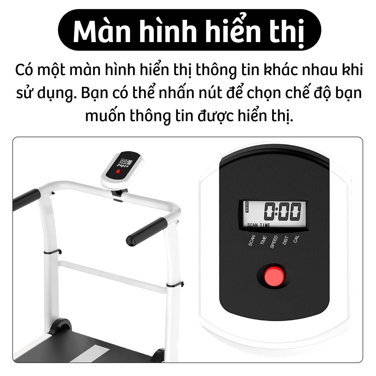Mô tả MALL - BG Máy chạy bộ KHÔNG SỬ DỤNG ĐIỆN, máy chạy bộ cơ đa năng cho người luyện tập nâng cao SH-305 - 2