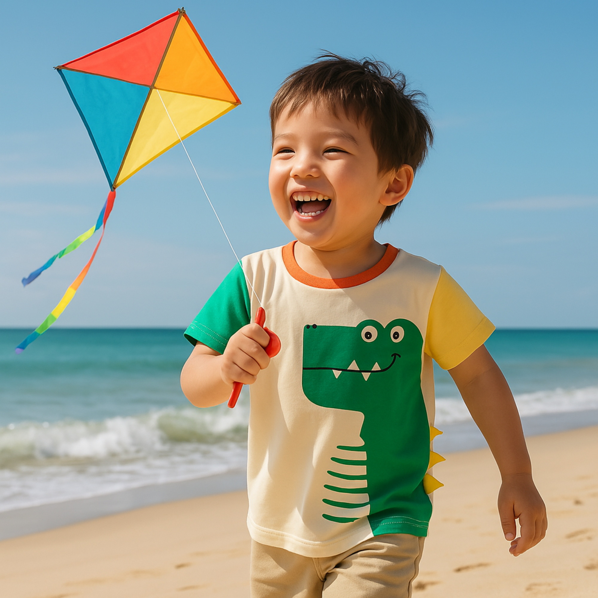 Mô tả Áo thun bé trai ngắn tay 27Kids Tshirt cộc nam vải Cotton cho trẻ từ 2-10 tuổi BSTS4 - 2