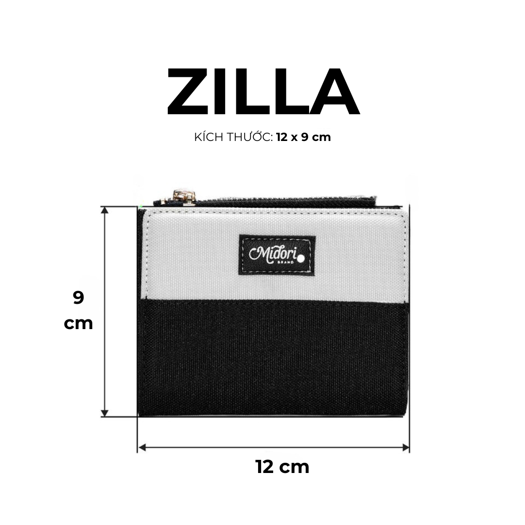 Mô tả Ví Vải ZILLA Nam Nữ Polyester Siêu Bền Đẹp Chống Nước Unisex local brand chính hãng Midori M Studio - 3