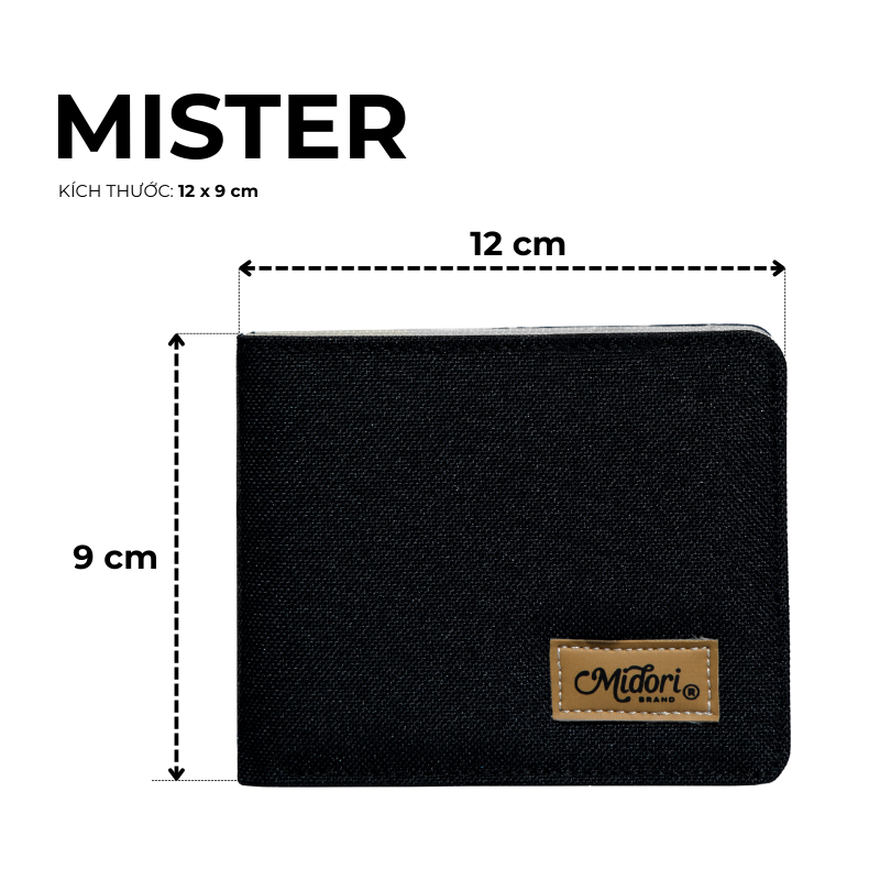 Mô tả Ví Vải Đứng MISTER WALLET Canvas Nam Nữ Siêu Bền Đẹp Trượt Nước Unisex | Local Brand M STUDIO - 2