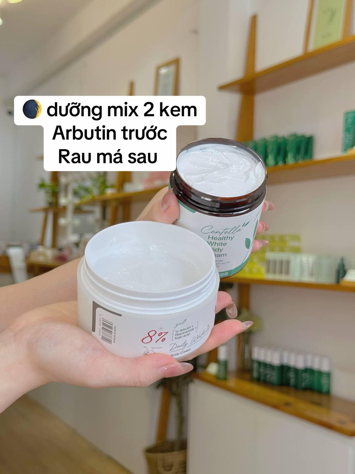 Mô tả Kem Body Dưỡng Trắng Mịn Da Rau Má, Nâng Tone Tức Thì, Mờ Sạm, Thẩm thấu nhanh - Centella Healthy White Body Cream GUO - 2