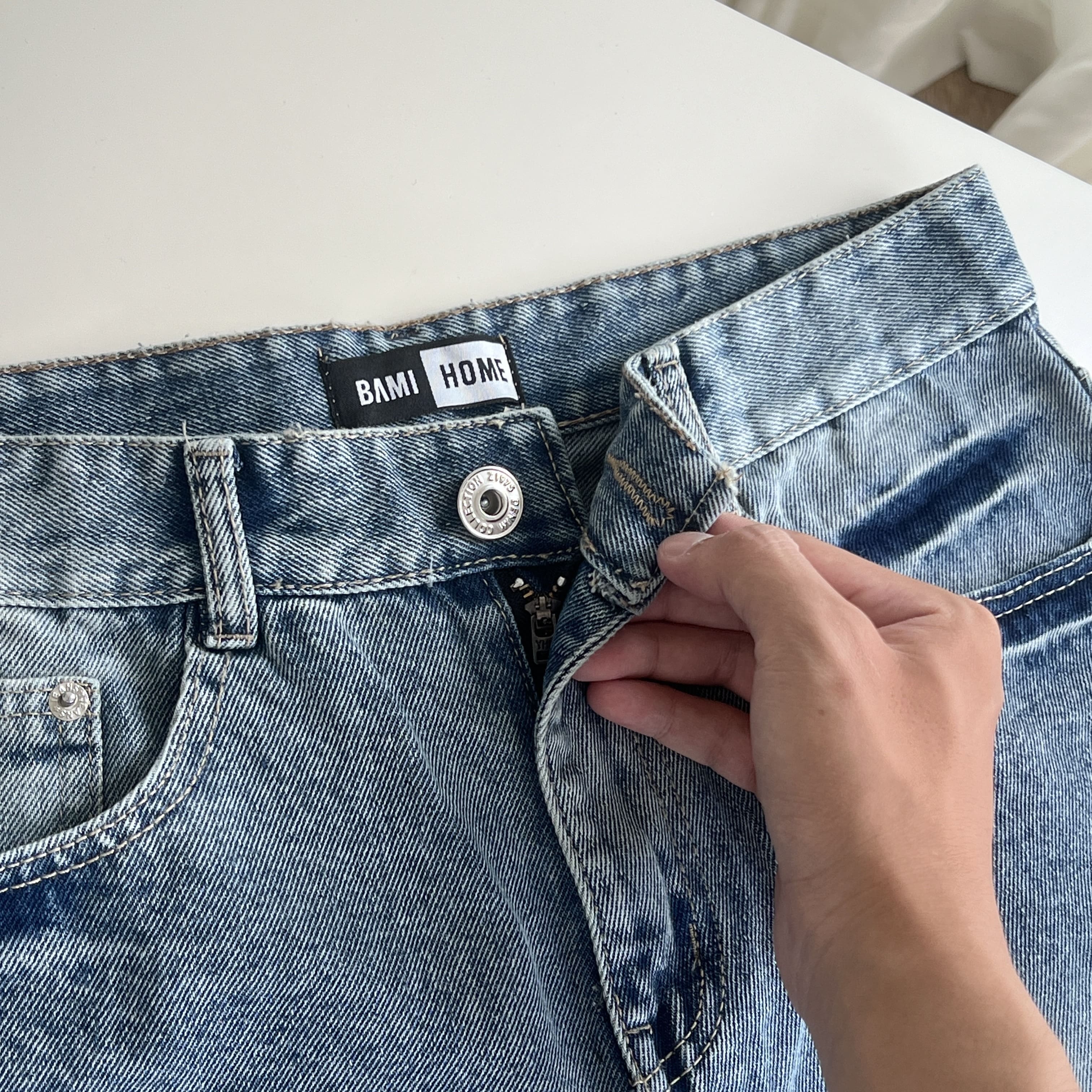 Mô tả Quần short Jean Nam BAMI HOME, quần đùi Jean dày dặn, form trên gối QJ05 - 6
