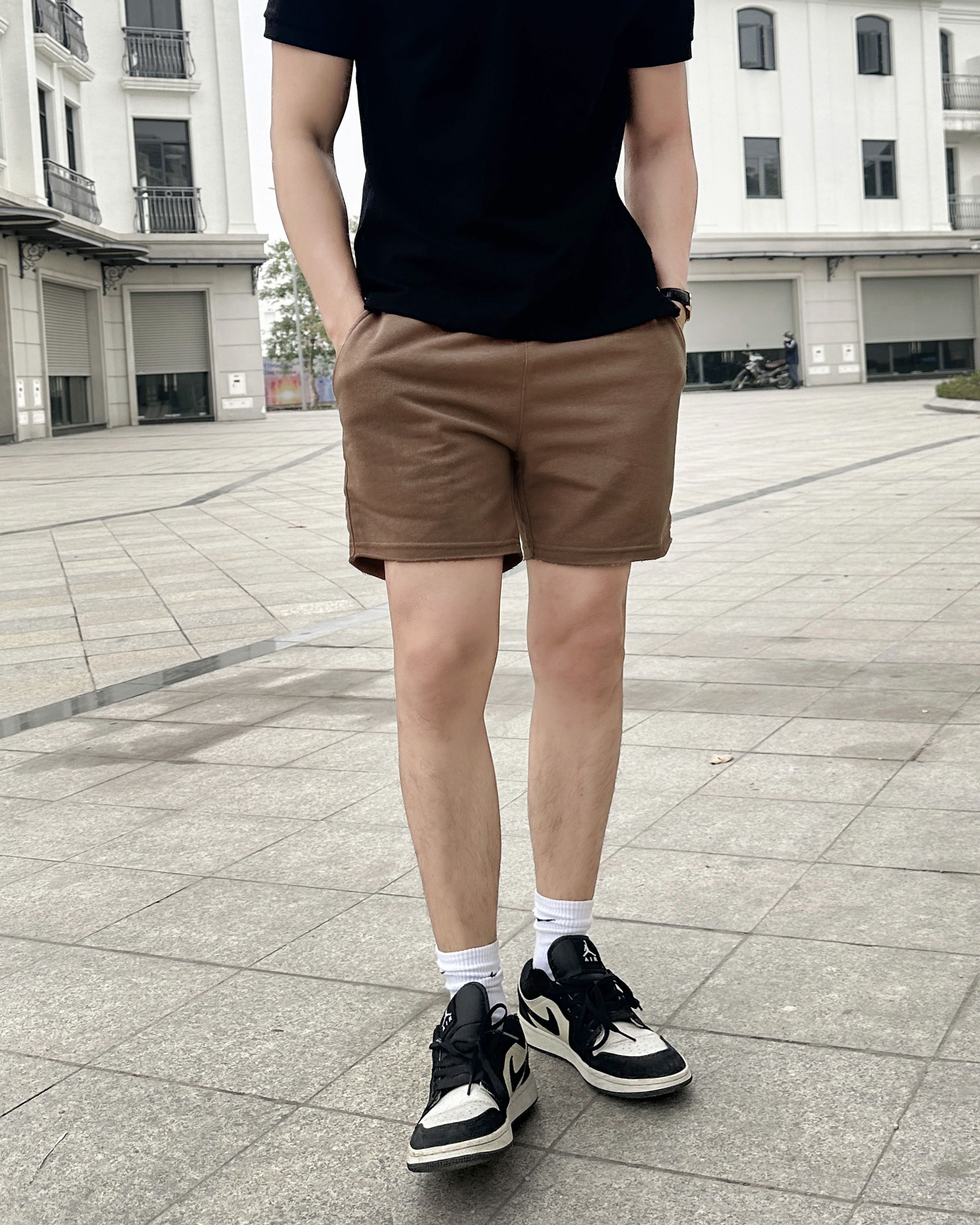 Mô tả Quần short thể thao nam bản rộng BAMIHOME, chất vải nỉ chân cua khô thoáng, không lai thoải mái QN09 - 6