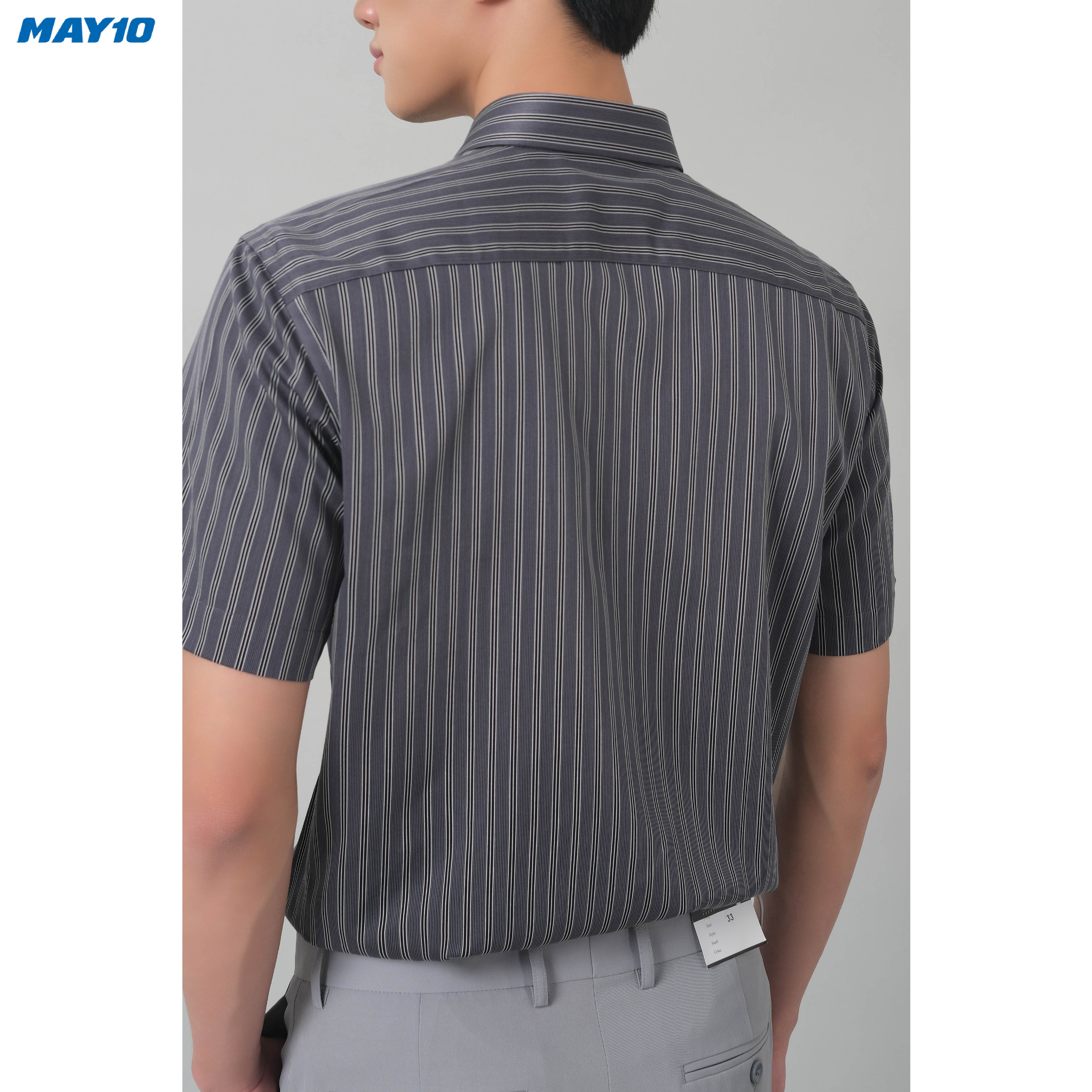 Mô tả Áo Sơ mi nam cộc tay May10 form Regular mã 010123048 AD066 - 3