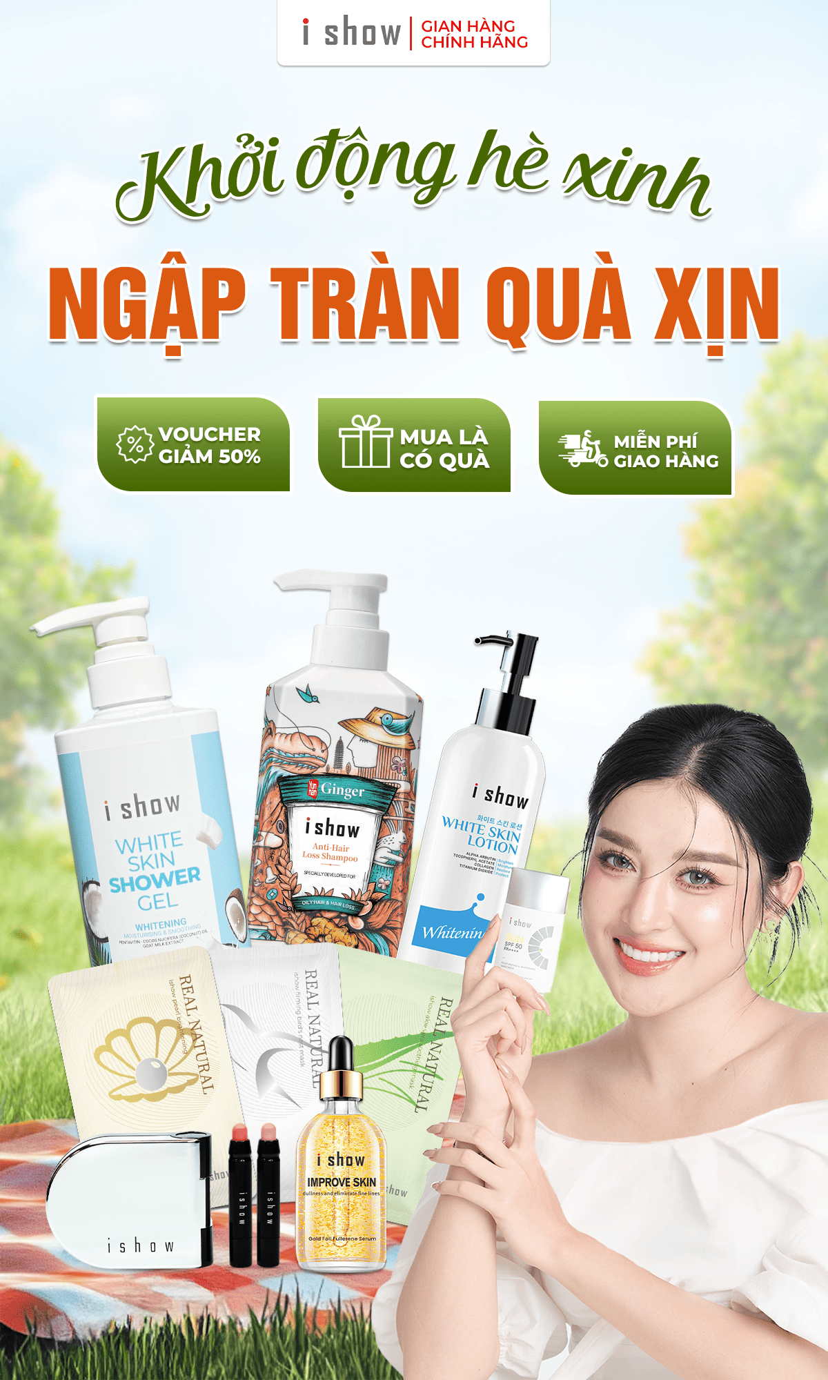 Mô tả Mặt Nạ Lô Hội I SHOW Cấp Ẩm Phục Hồi Da Làm Dịu Da Tức Thì - iShow Aloe Vera Soothing Mask - 1