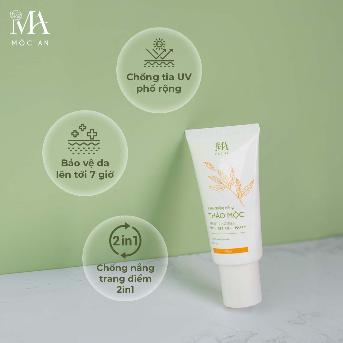 Mô tả Kem Chống Nắng Thảo Mộc Mộc An Chiết Xuất Tự Nhiên, An Toàn Cho Cả Mẹ Bầu 50g - 6