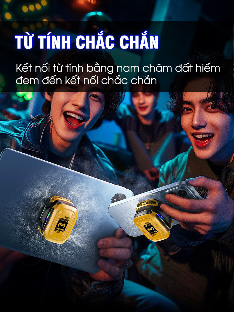 Mô tả Sò lạnh tản nhiệt MEMO CX12 Pro 2025 sử dụng pin làm lạnh sâu 2 chế độ AI đèn led màn hình tăng fps chơi game liên quân - 8