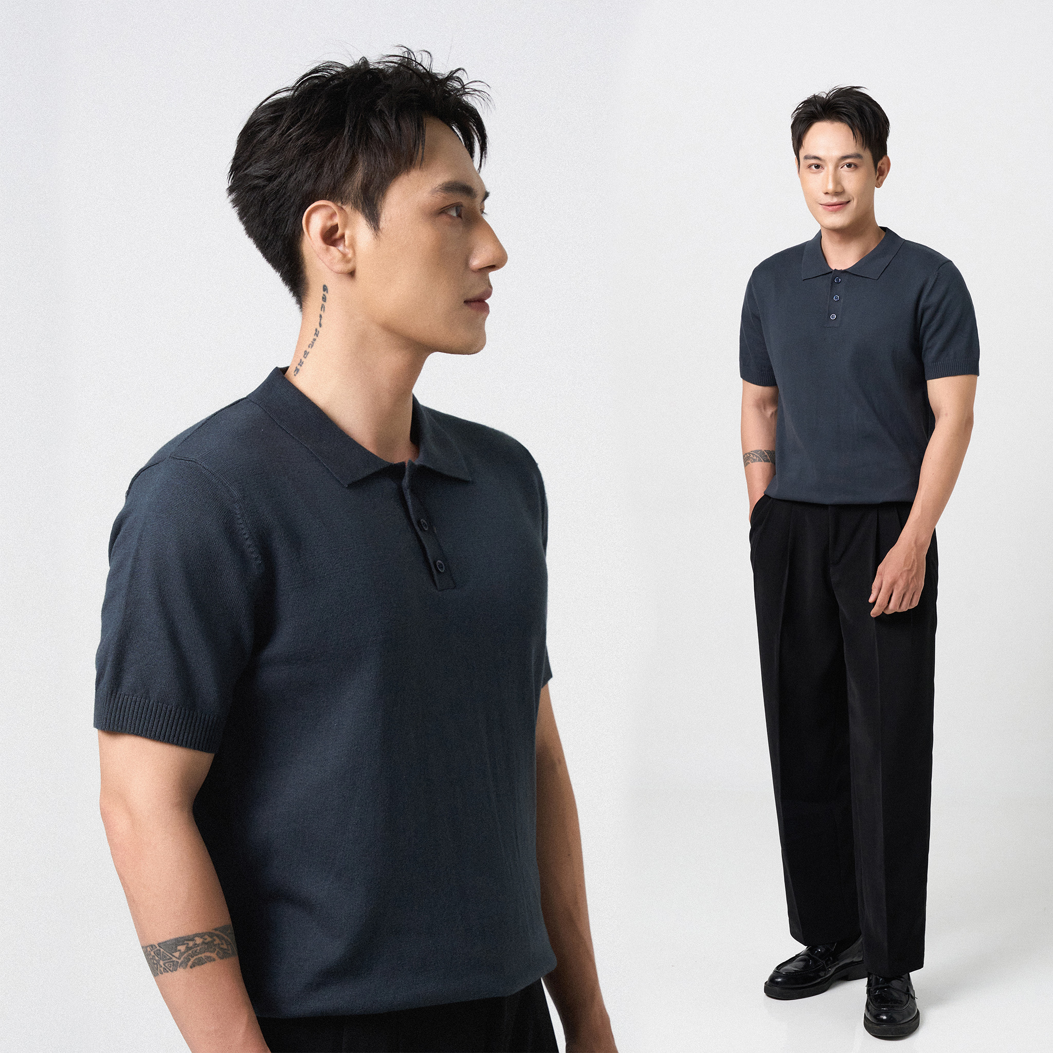 Mô tả Áo Polo nam ROWAY Premium | Polo len trơn - 4