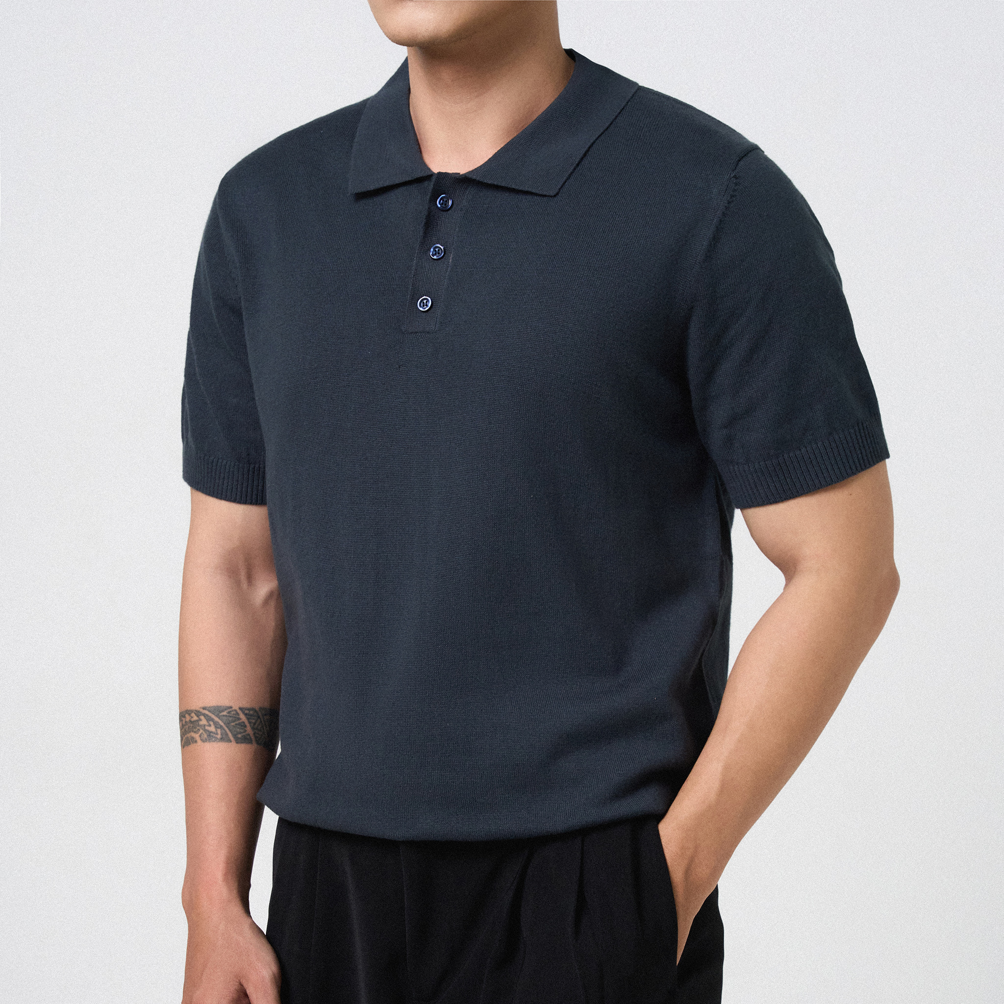 Mô tả Áo Polo nam ROWAY Premium | Polo len trơn - 6