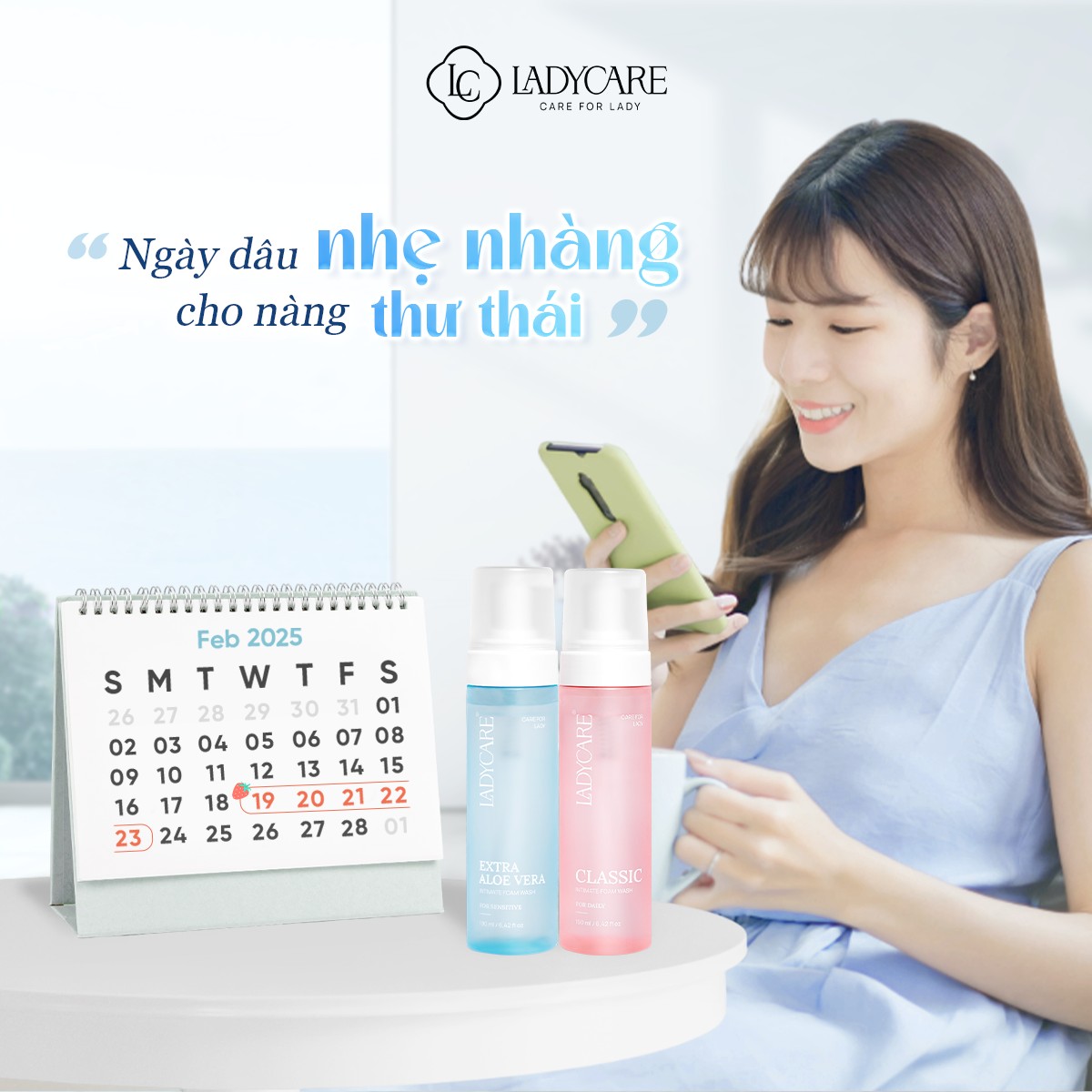 Mô tả Dung Dịch Vệ Sinh Phụ Nữ Dạng Bọt Cao Cấp Ladycare Classic Và Ladycare Extra Aloe Vera - 9