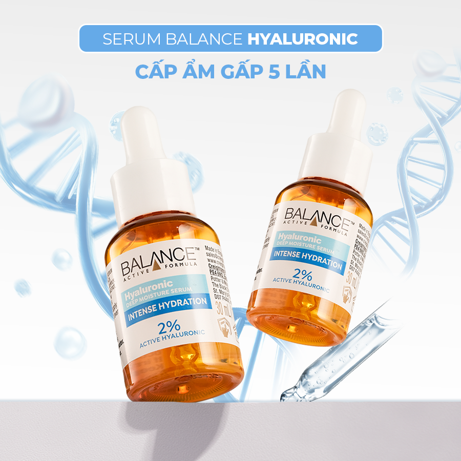 Mô tả Combo sáng da và dưỡng ẩm serum Vitamin C 3% + [Date 08.2025] Serum Hyaluronic Balance Active Formula 30ml/ chai - 5