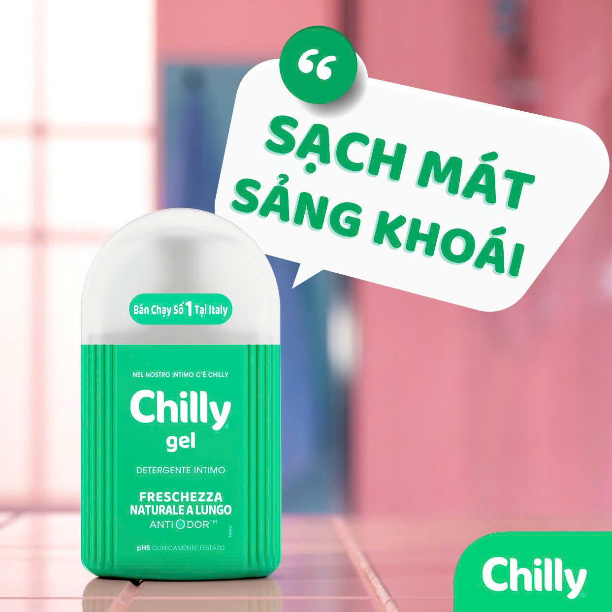 Mô tả Dung dịch vệ sinh phụ nữ Chilly Gel chiết xuất bạc hà se se lạnh, bùng tươi mát chai 200ml - 3