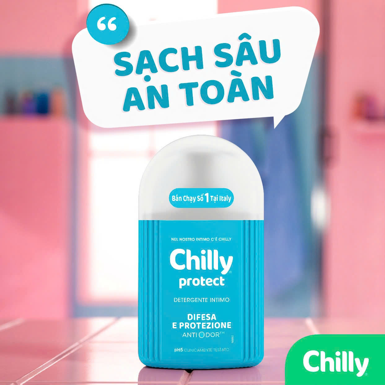 Mô tả Dung dịch vệ sinh phụ nữ Chilly Gel chiết xuất bạc hà se se lạnh, bùng tươi mát chai 200ml - 4