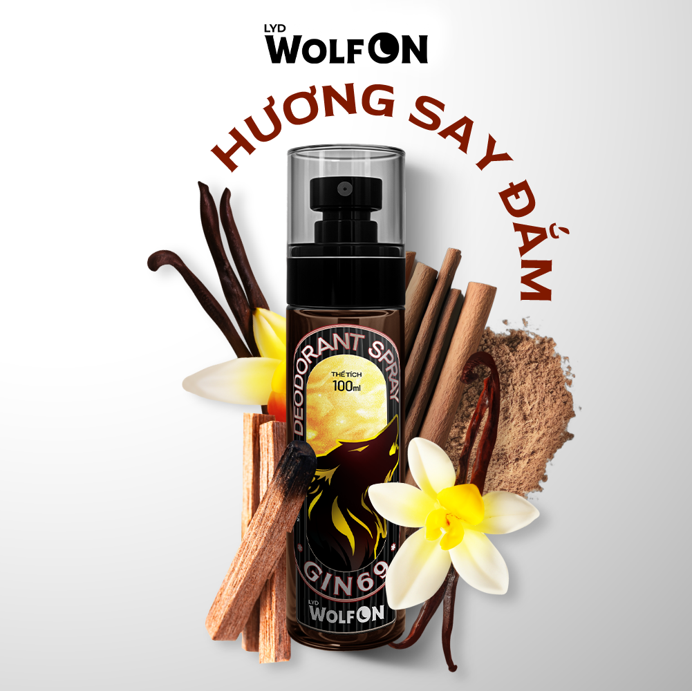 Mô tả Xịt Khử Mùi Nam Deodorant Spray LYD Wolf ON Hương Nước Hoa, Lưu Hương Lâu, Khô Thoáng 100ml - 2