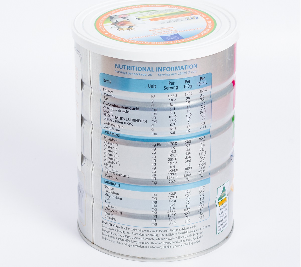 Mô tả COMBO 2 Sữa Hoàng Gia Úc ROYAL AUSNZ Kids Formula Cho Trẻ 3 - 18 Tuổi (Hộp 900g) - 2