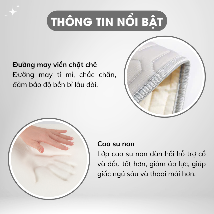 Bao gối cao su non Tencel
