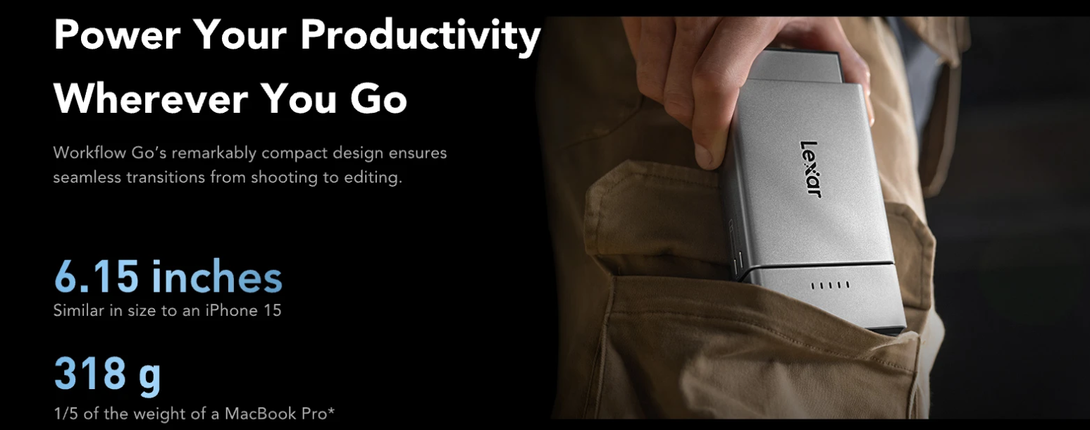 Đầu Đọc Thẻ Nhớ Lexar Professional Workflow Go Docking Station - Pin 5000Mah