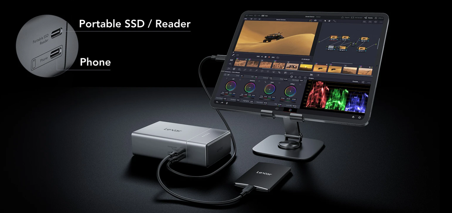 Đầu Đọc Thẻ Nhớ Lexar Professional Workflow Go Docking Station - Pin 5000Mah