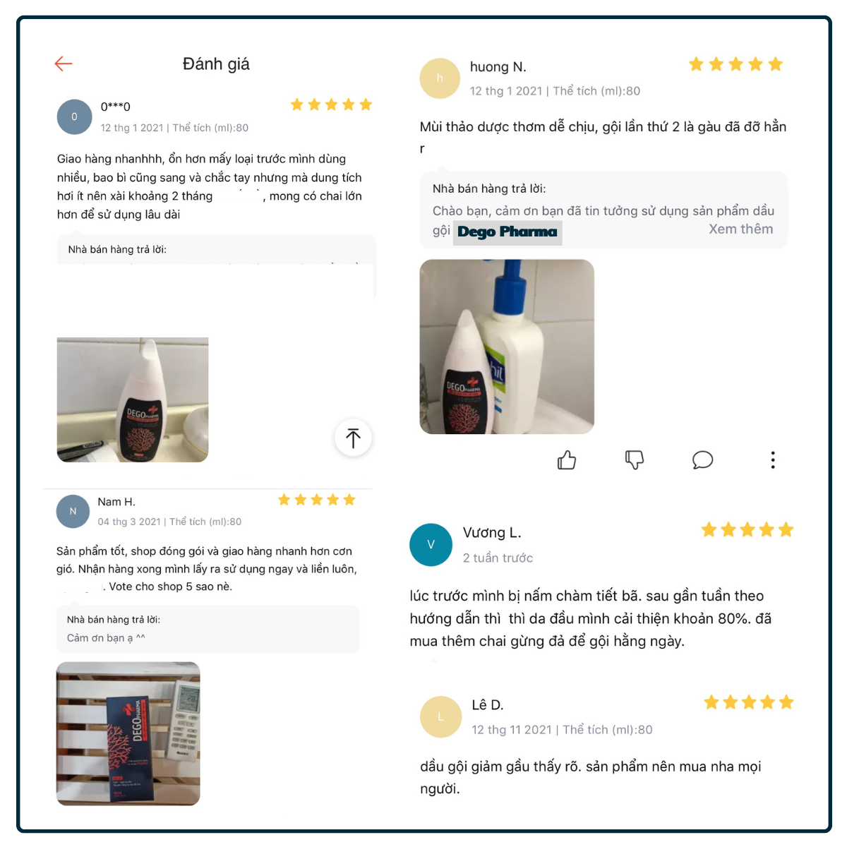Mô tả Dầu Gội Sạch Gàu Sau 1 Tuần DEGO PHARMA 80ml Hết Gàu Ngứa Làm Mát Da Đầu Hiệu Quả - 1