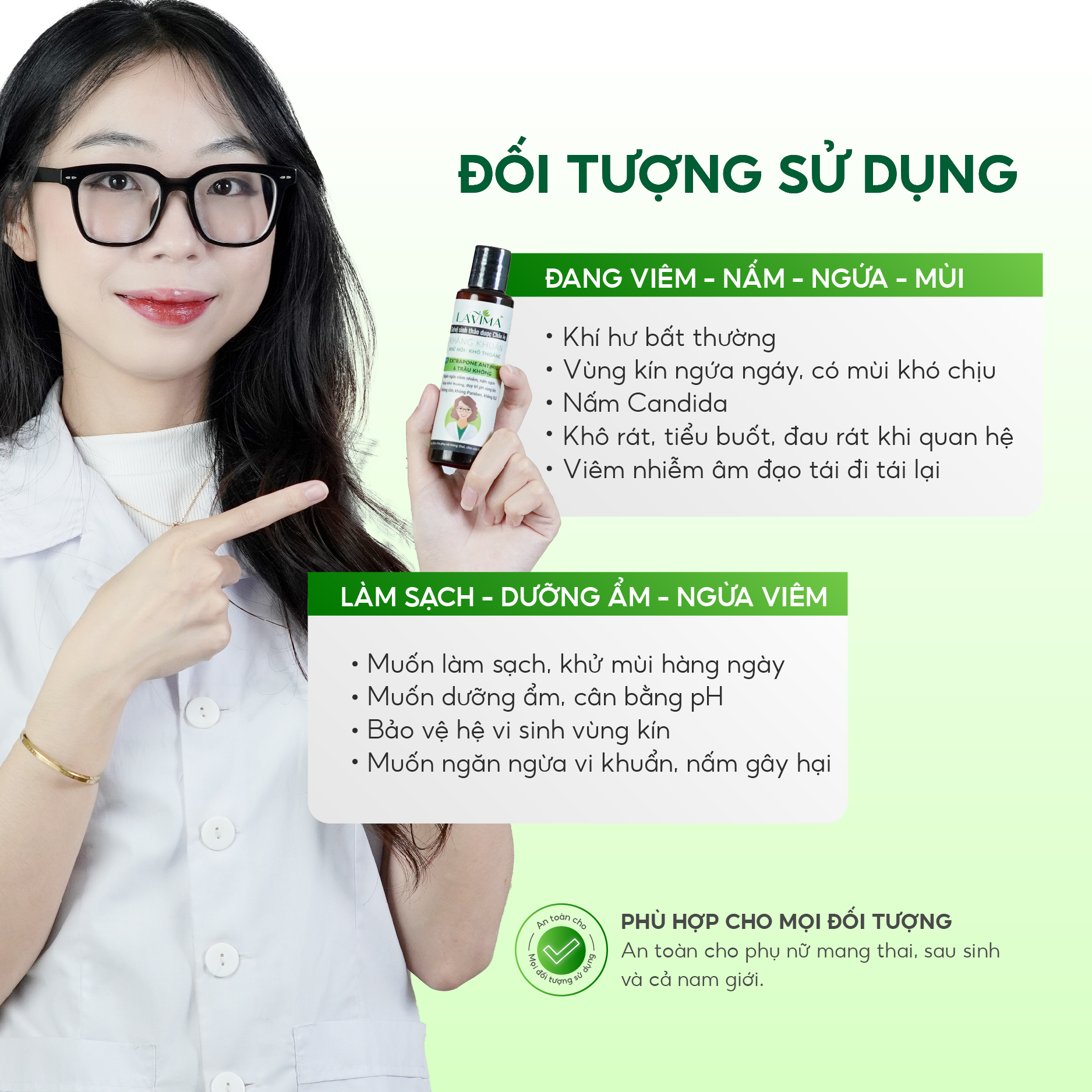 Đối tượng sử dụng Gel Rửa Vệ Sinh Phụ Nữ Lavima