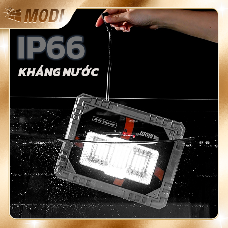 Mô tả Đèn Pha Led Năng Lượng Mặt Trời Modi Solar Vỏ Nhôm Đúc Nâng Cấp Độ Sáng - 2