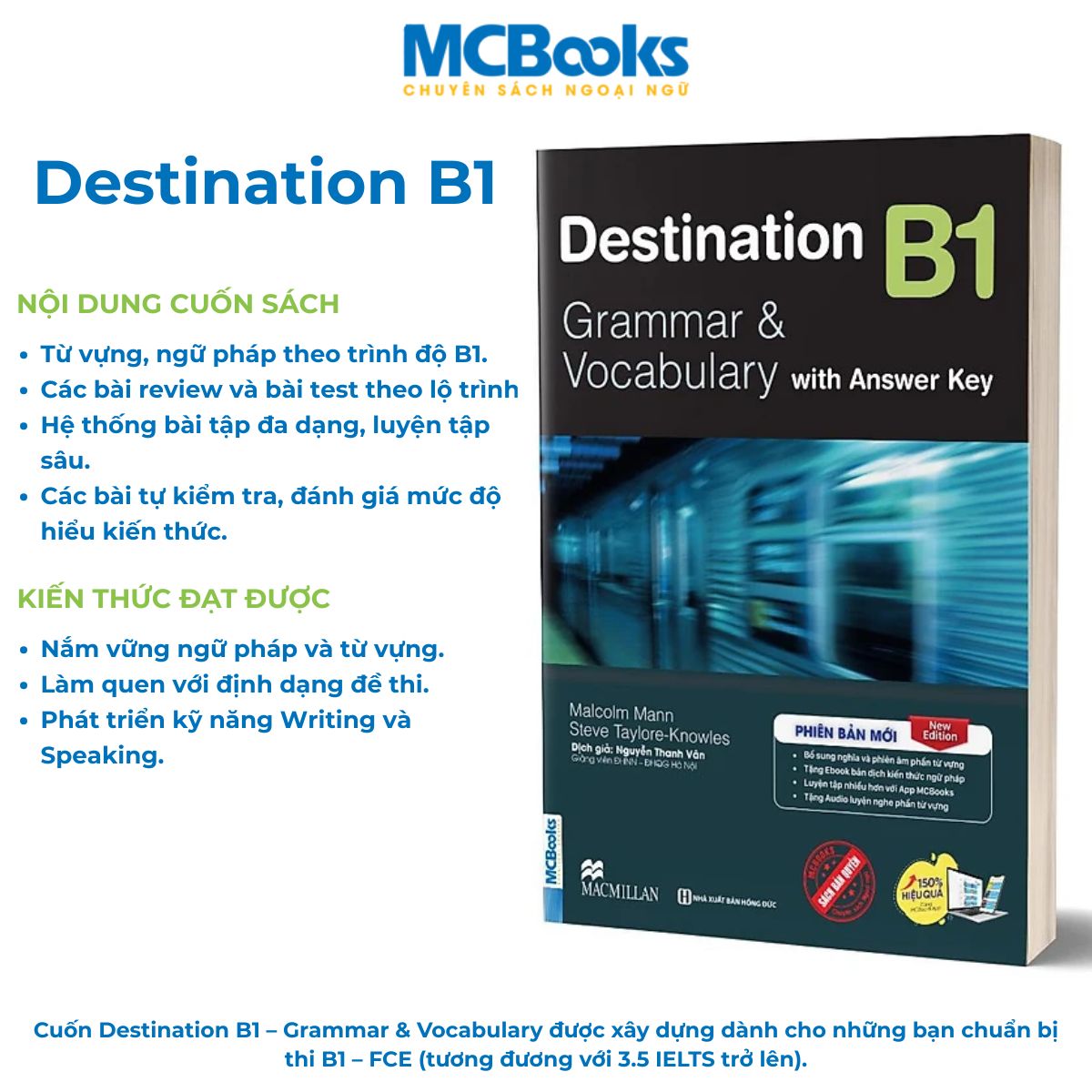 Mô tả Sách - Trọn Bộ Giáo Trình Tiếng Anh Destination Grammar & Vocabulary B1, B2, C1&C2 - MCBooks - 1