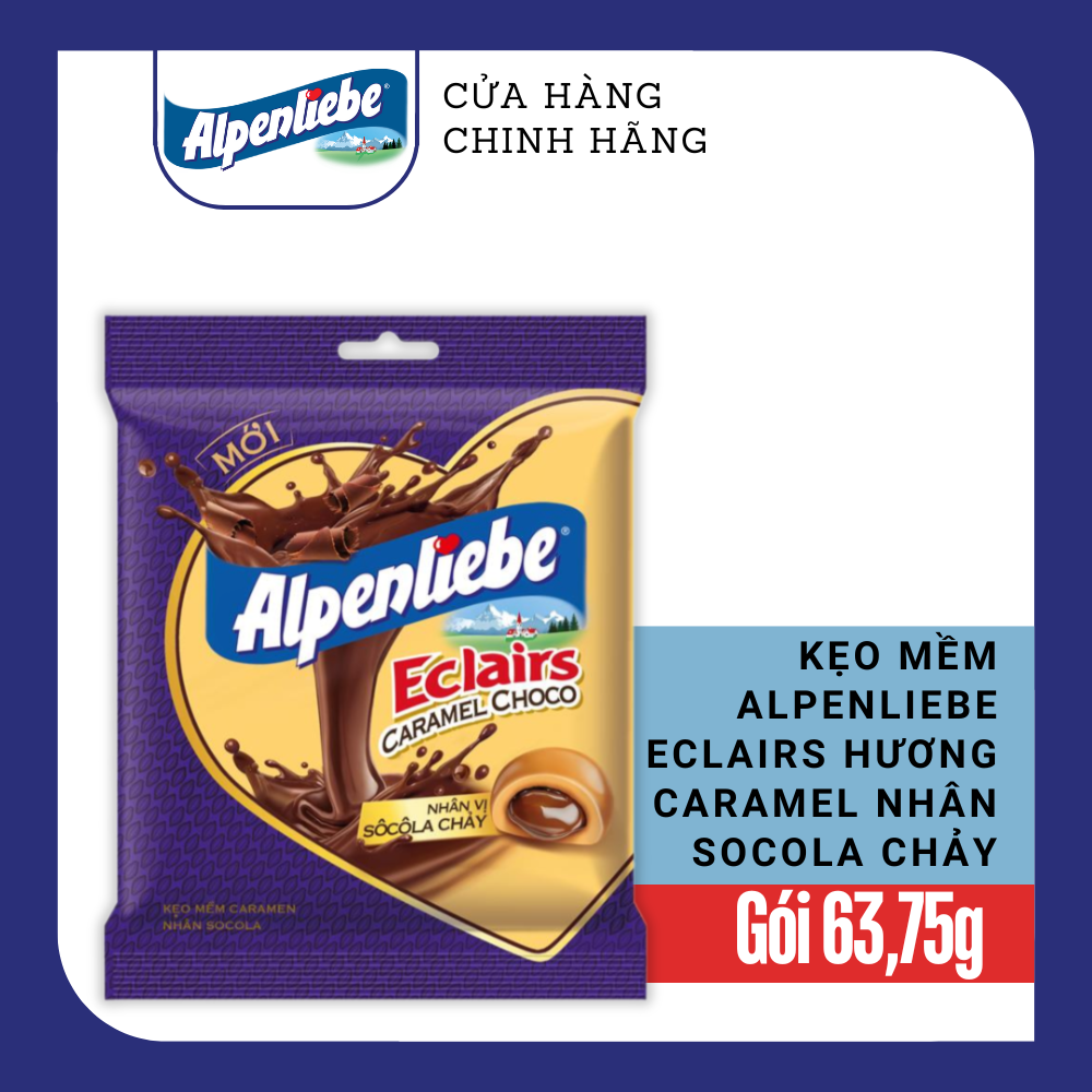 Mô tả Kẹo mềm Alpenliebe Eclairs Hương Caramel Nhân Socola Chảy - 1