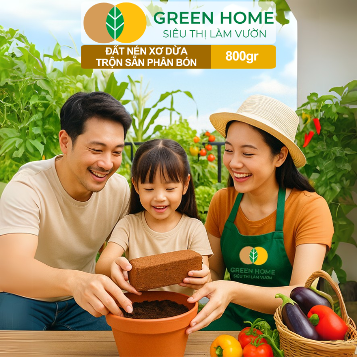 Đất Trồng Cây GreenHome Viên Nén giàu chất dinh dưỡng