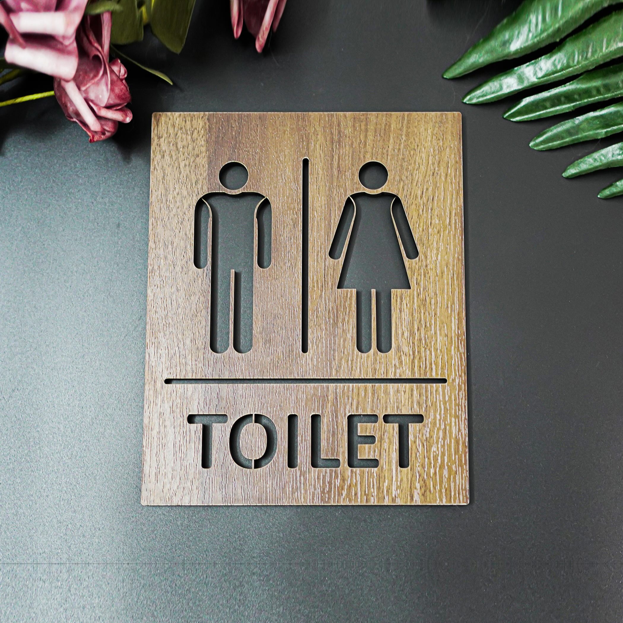 Mô tả Bảng Gỗ Trang Trí Chỉ Dẫn Toilet Phong Cách Vintage FIVO Đa Dạng Nhiều Kiểu Dáng - 6