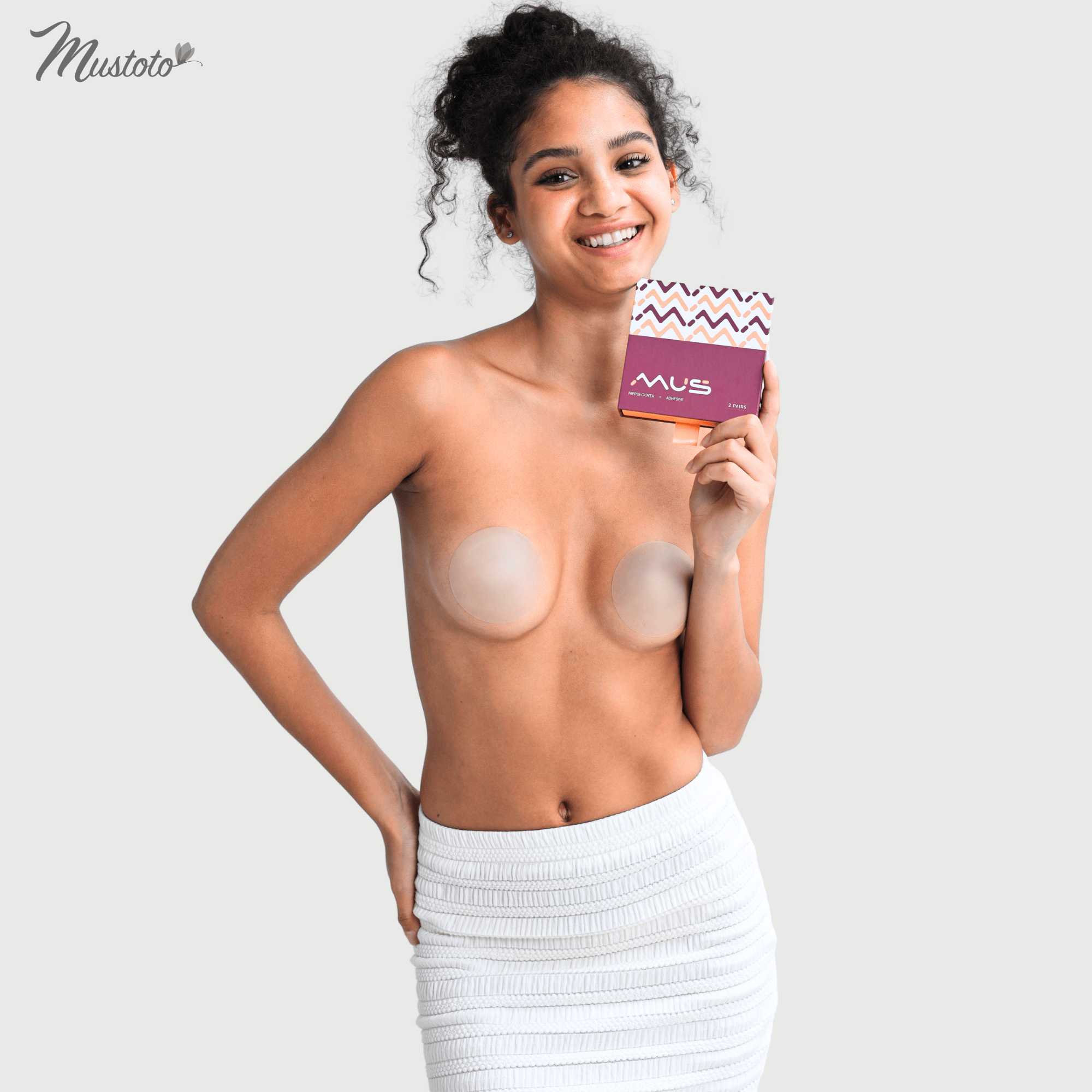 Mô tả Miếng Dán Ngực Mustoto Nhũ Hoa Đầu Ti Mỏng Màu Da Size 8cm (PK26) - 4