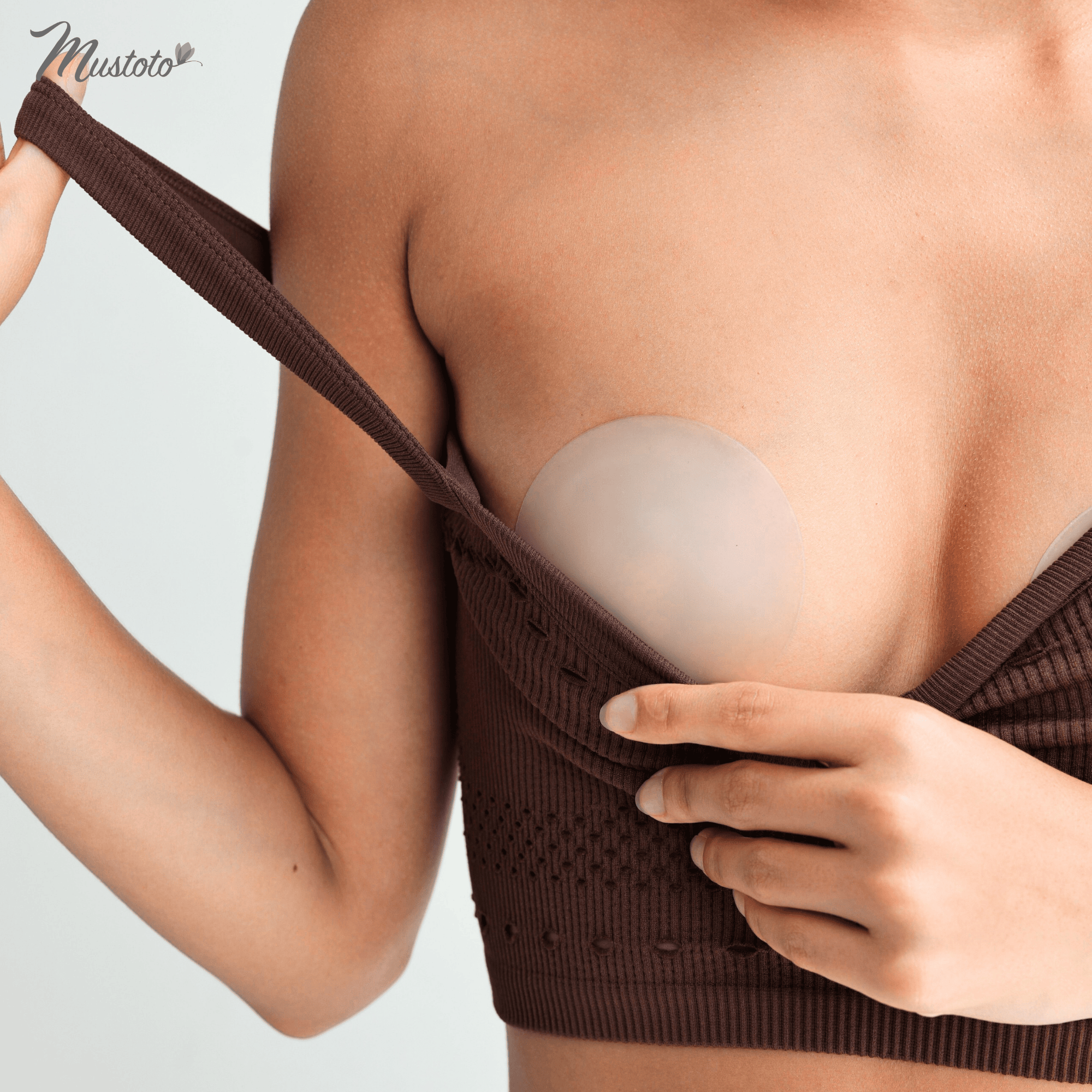 Mô tả Miếng Dán Ngực Mustoto Nhũ Hoa Đầu Ti Mỏng Màu Da Size 8cm (PK26) - 3