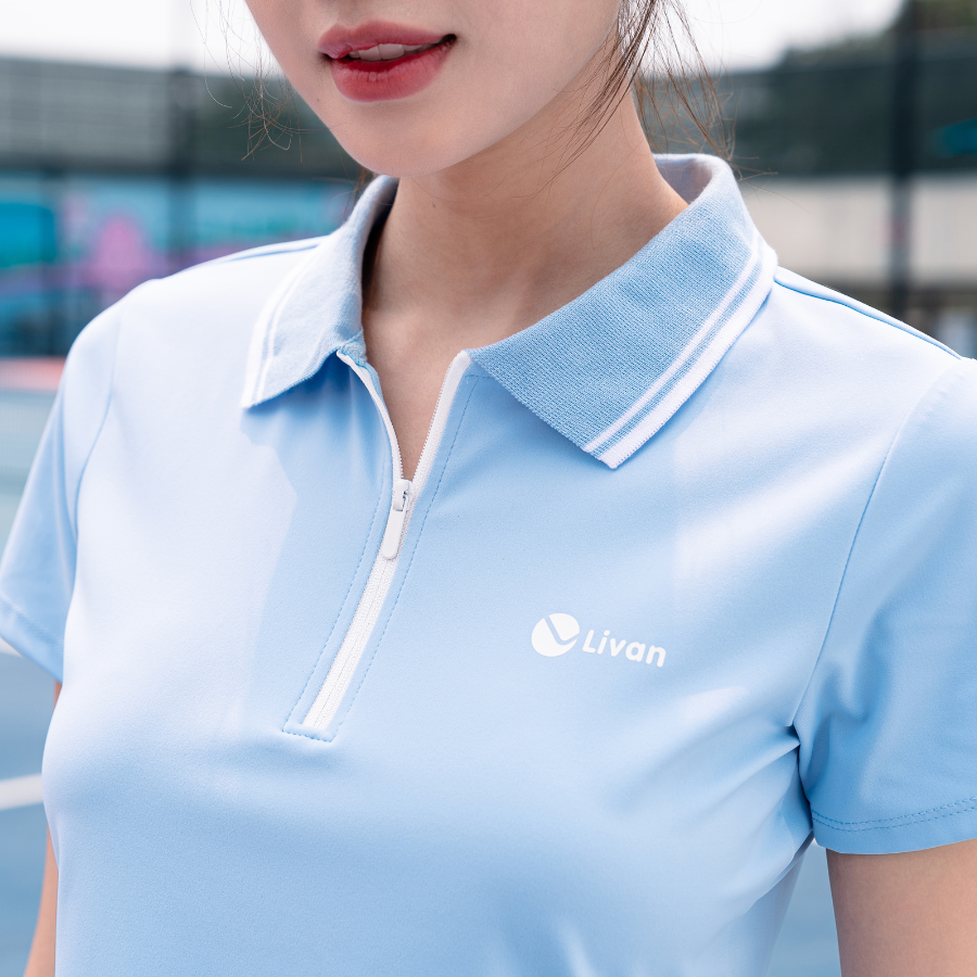 Mô tả Áo Thể Thao Polo Croptop Nữ LM25S04F207 Livan, Áo Polo Cầu Lông, Tennis, Pickleball, Áo Croptop Co Giãn Thấm Hút Mồ Hôi - 3