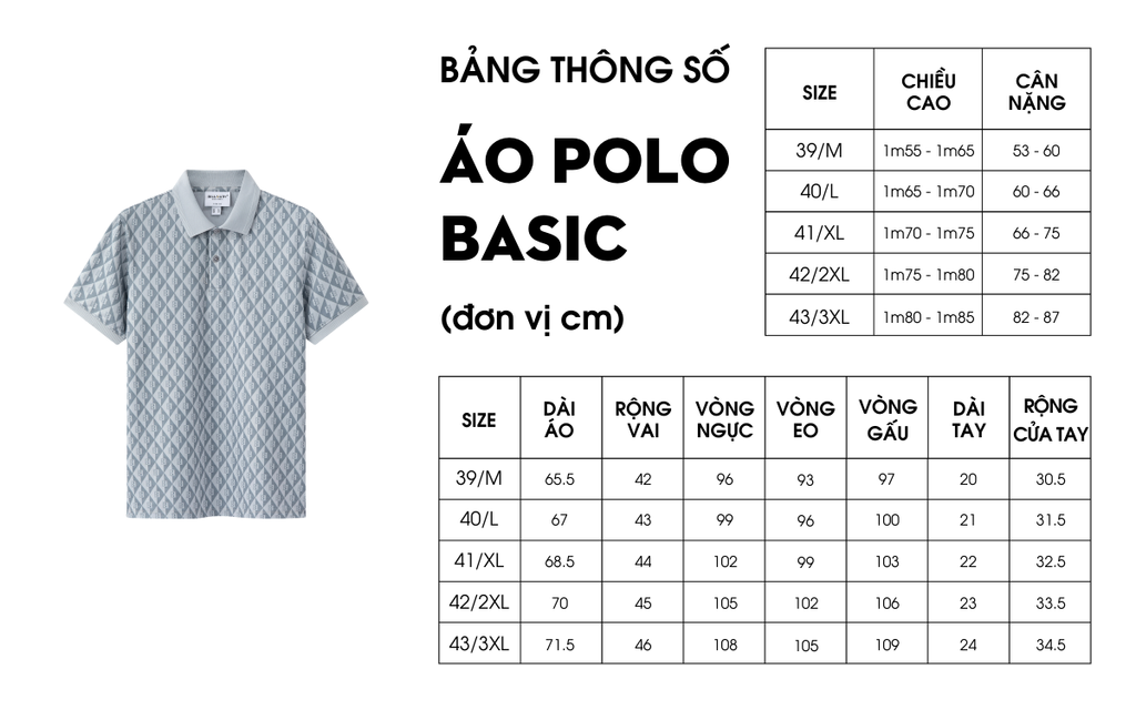 Mô tả Áo Polo Ghi Xám 9APCH597GHS Biluxury Phối Hoạ Tiết Kháng Khuẩn Chống Nhăn Bền Màu - 1