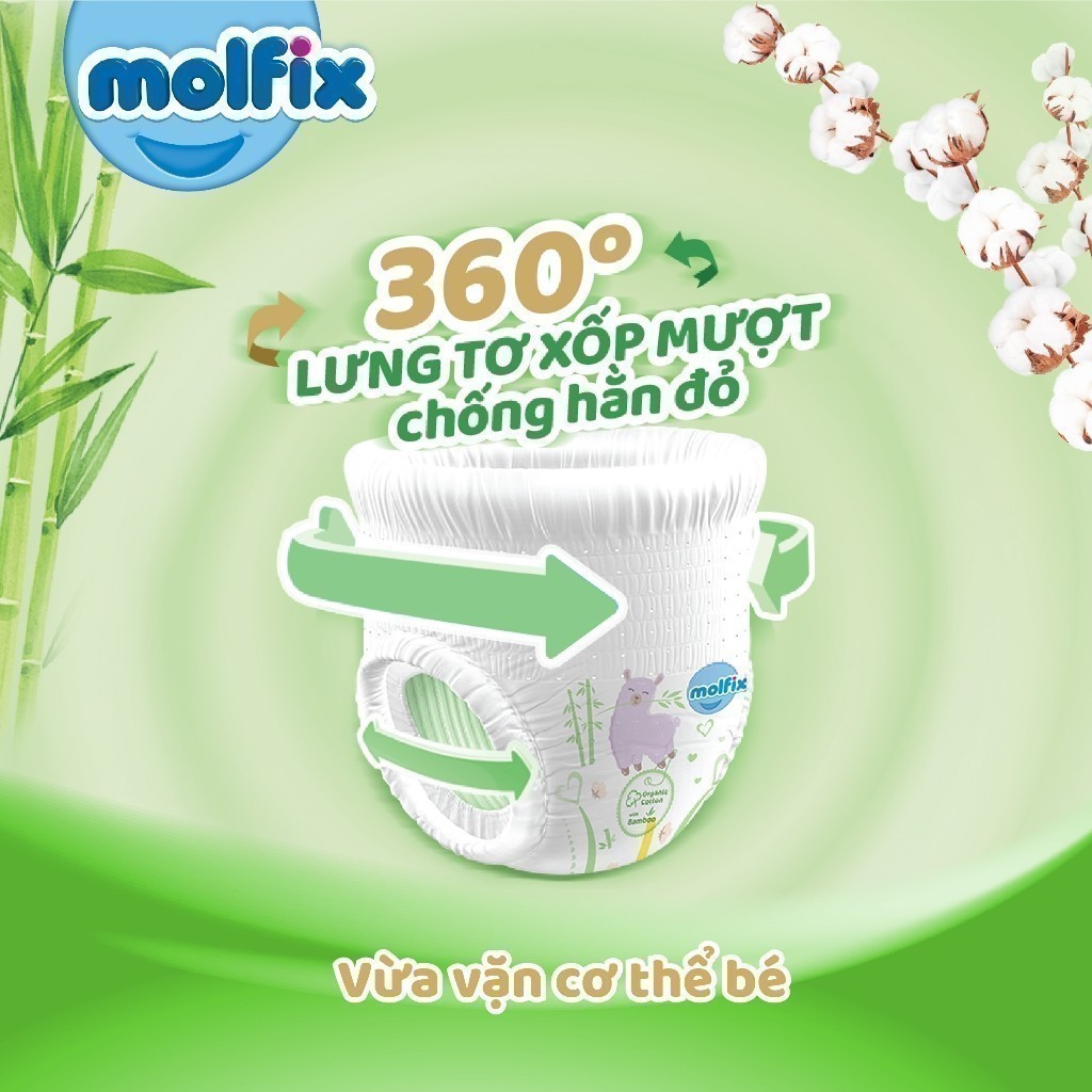 Mô tả Combo 2 Tã/bỉm quần Moflix Thiên nhiên Jumbo XXXL (20kg - 35kg) - 2 Gói, 56 miếng - 6