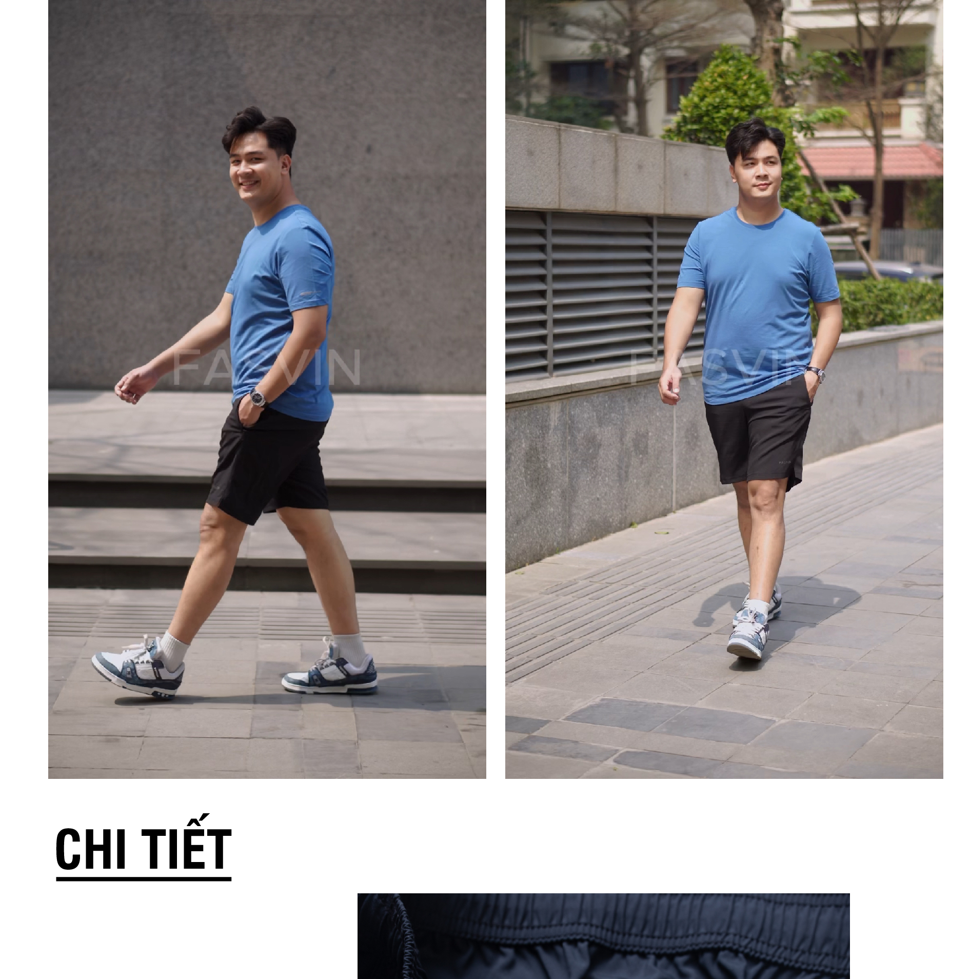 Mô tả Quần Short Nam BIG SIZE  FASVIN D173 Từ 80 Đến 120KG Vải Gió Chun Đẹp Hàng Nhà Máy Tiện Dụng - 2