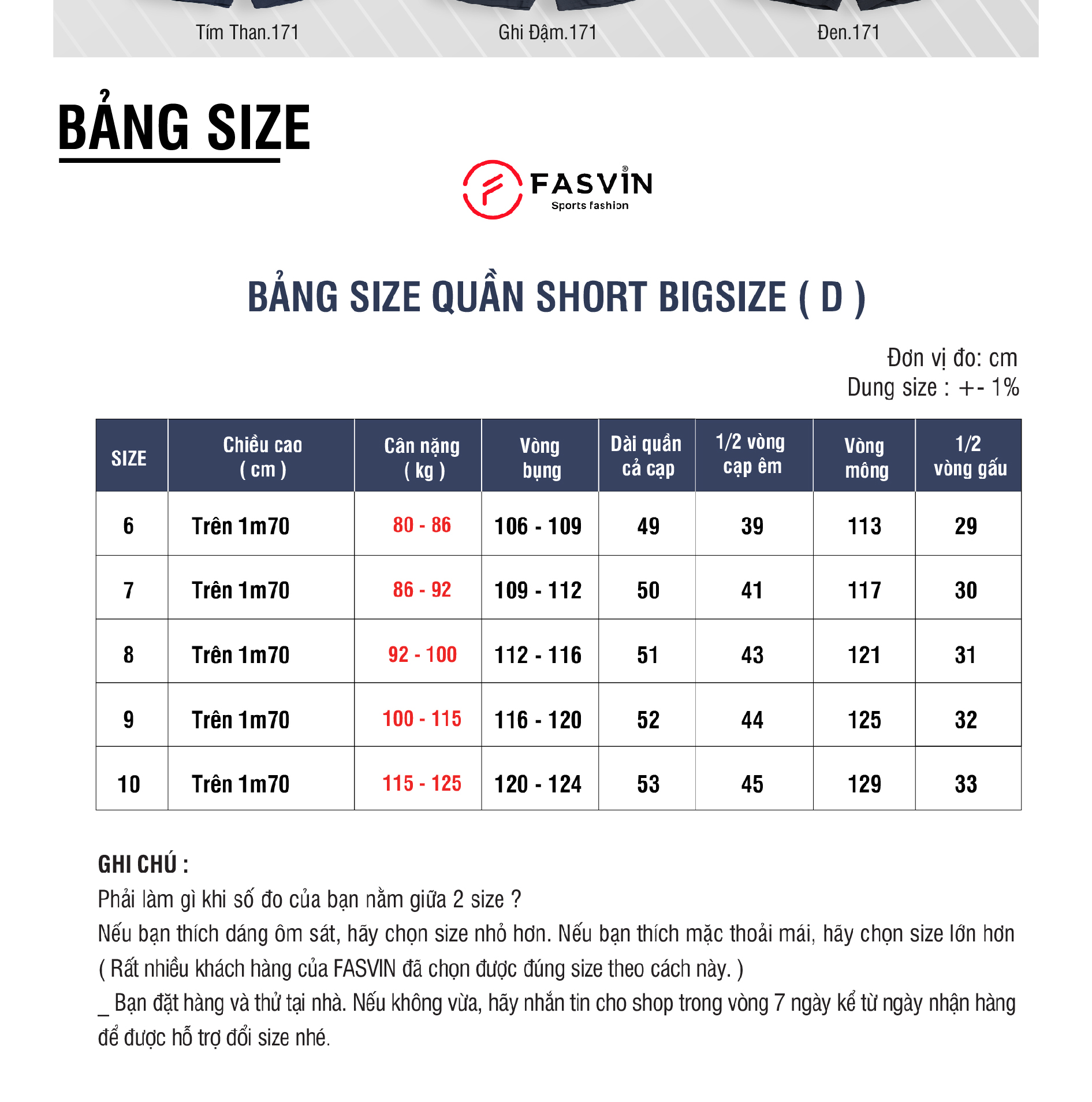 Mô tả Quần Short Nam BIG SIZE  FASVIN D173 Từ 80 Đến 120KG Vải Gió Chun Đẹp Hàng Nhà Máy Tiện Dụng - 5