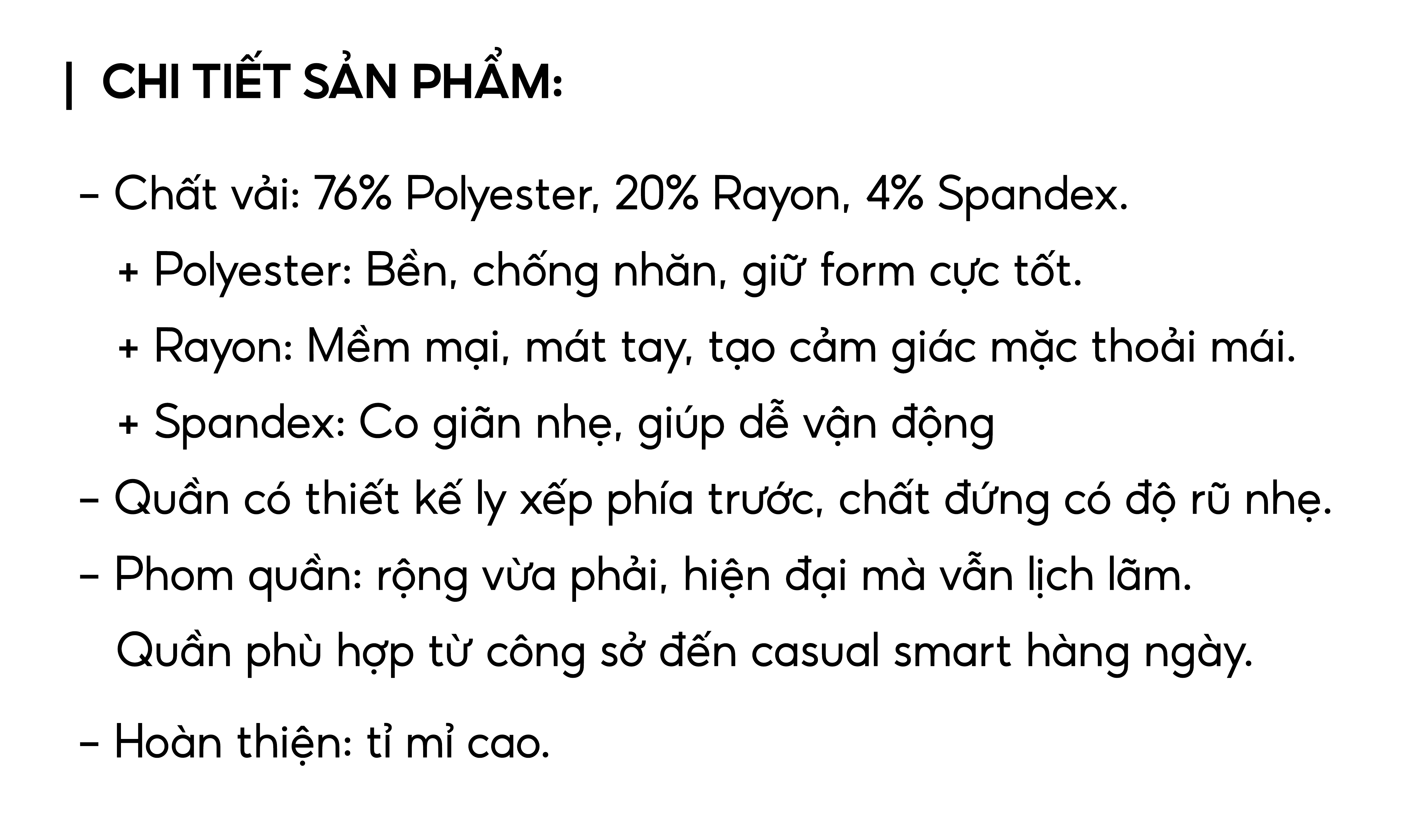 Mô tả Quần âu nam ROWAY vải chéo Hàn, co giãn nhẹ, Basic Trousers - 1