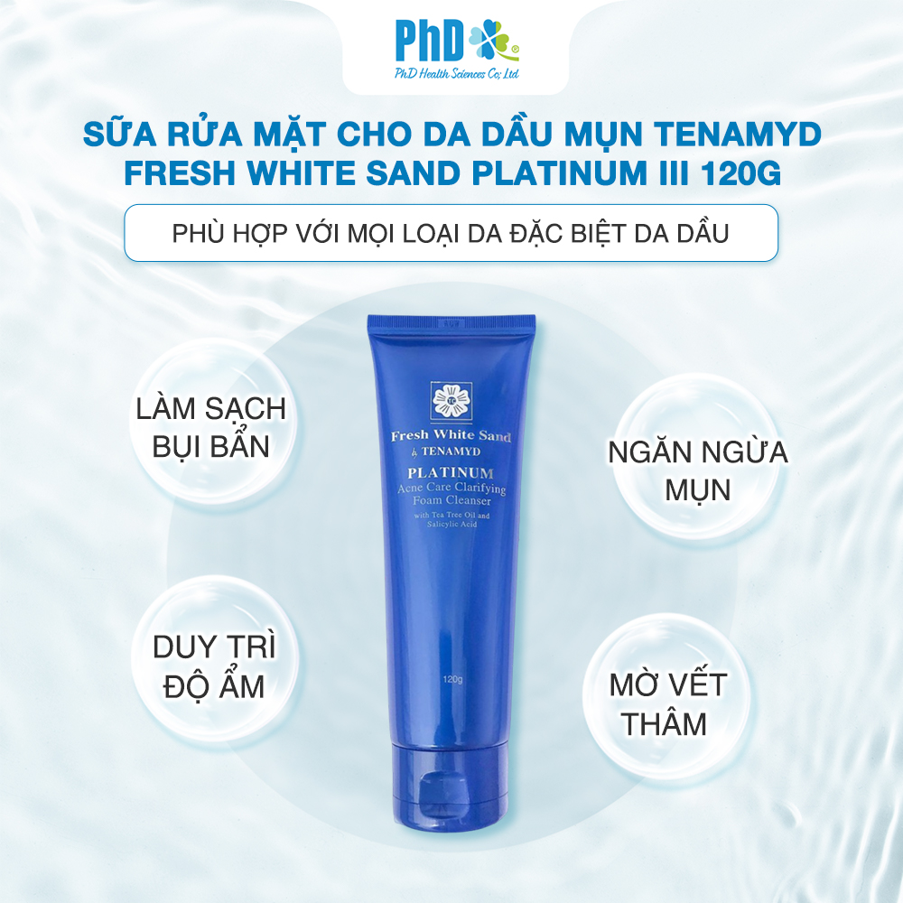 Mô tả Sữa Rửa Mặt Trắng Da Fresh White Sand Tenamyd I, II, III 120g - Sữa Rửa Mặt Làm Sạch Sâu - 5
