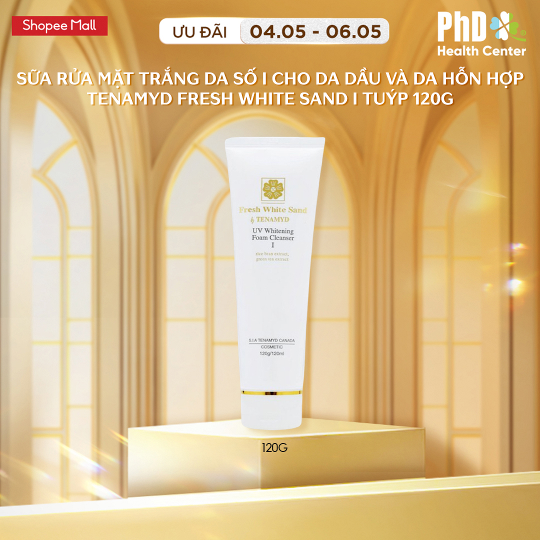 Mô tả Sữa Rửa Mặt Trắng Da Fresh White Sand Tenamyd I, II, III 120g - Sữa Rửa Mặt Làm Sạch Sâu - 1