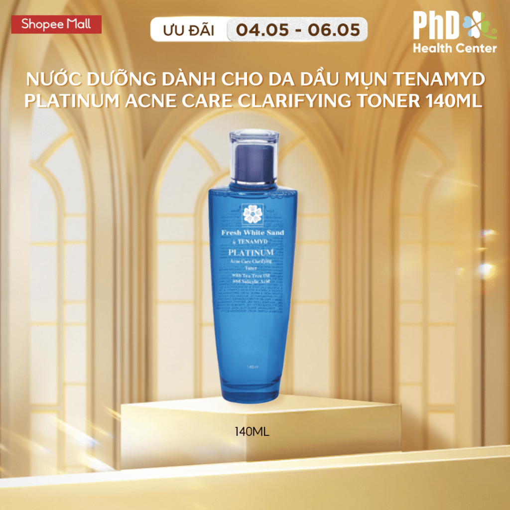 Mô tả Nước Dưỡng Dành Cho Da Dầu Mụn Tenamyd Platinum Acne Care Clarifying Toner 140ml - 1