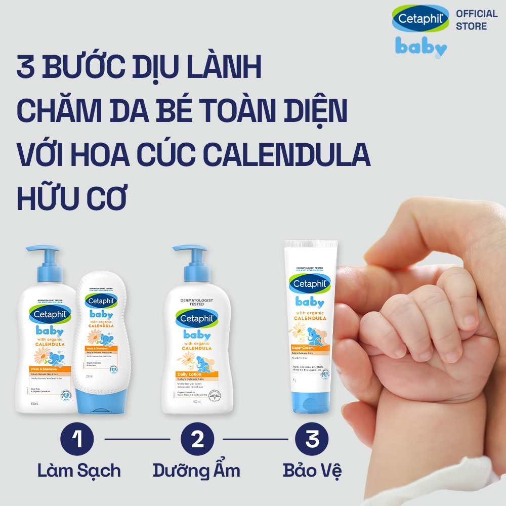 Mô tả Sữa dưỡng ẩm dịu lành cho bé CETAPHIL BABY LOTION WITH ORGANIC CALENDULA 400ML - 7