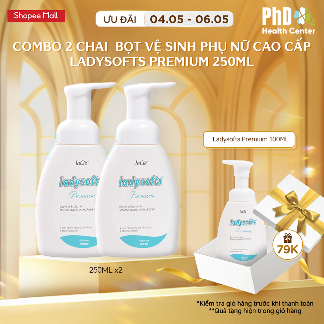 Mô tả Combo 2 Chai Dung Dịch Vệ Sinh Phụ Nữ Dạng Bọt Ladysofts Premium Làm Sạch Và Duy Trì Độ pH Tự Nhiên - 3
