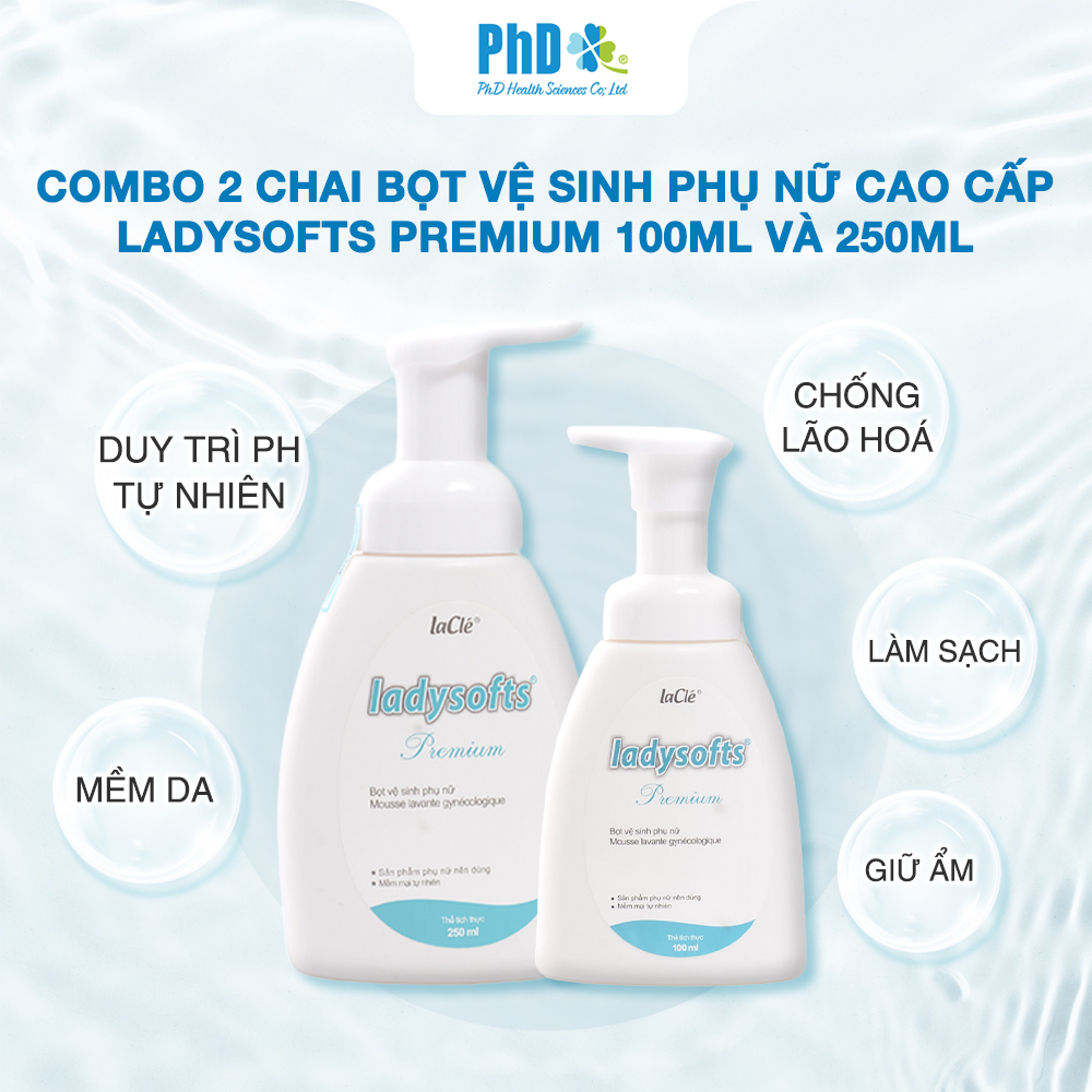 Mô tả Combo 2 Chai Dung Dịch Vệ Sinh Phụ Nữ Dạng Bọt Ladysofts Premium Làm Sạch Và Duy Trì Độ pH Tự Nhiên - 4