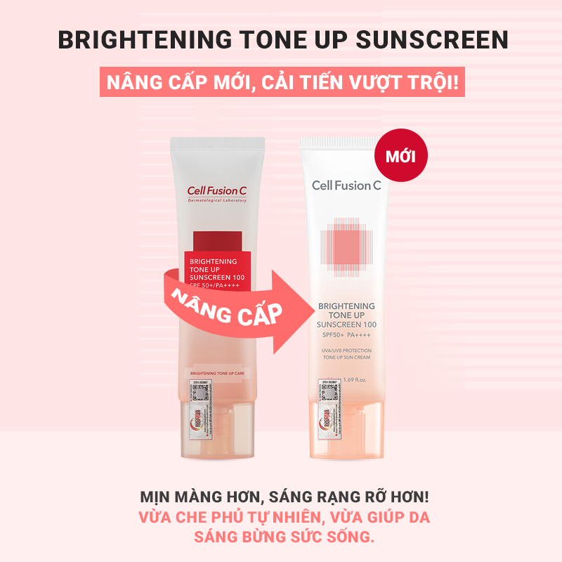 Mô tả Kem Chống Nắng Nâng Tone Kiềm Dầu Cell Fusion C Brightening Tone Up 100 SPF50+/PA++++ 35ML - 2