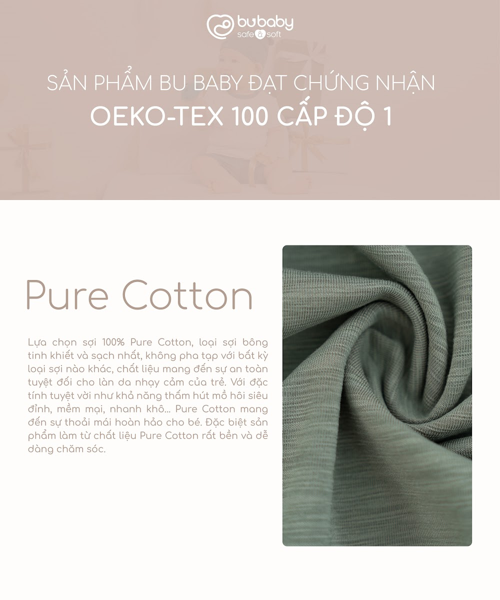 Mô tả Áo sơ mi ngắn tay cài giữa, cổ tàu - BU Baby - BCT330200 | Quần áo chính hãng Bubaby - 1