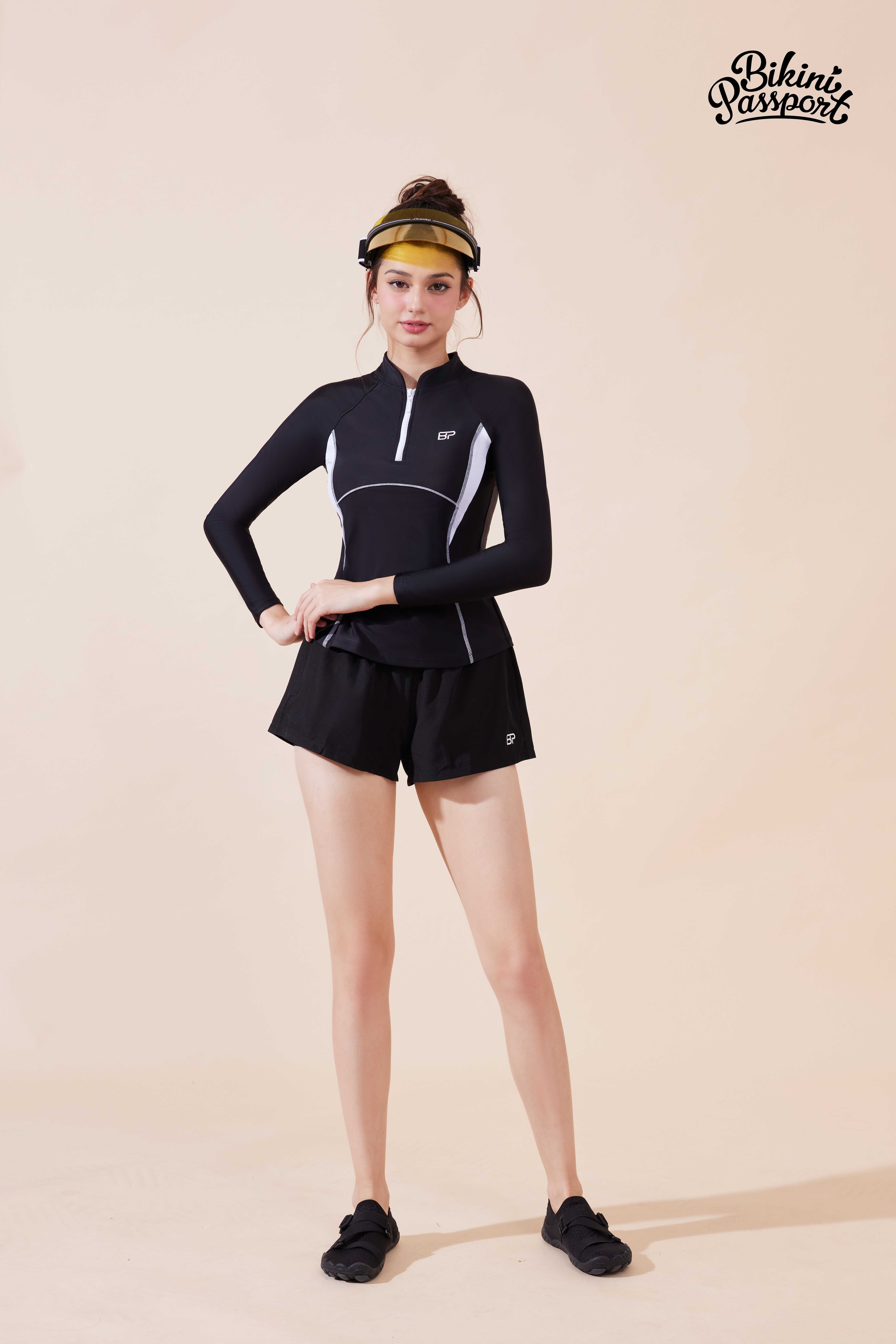 Mô tả Quần bơi Nữ BIKINI PASSPORT kiểu ngắn hai lớp - màu Đen - BS1015_BL - 2