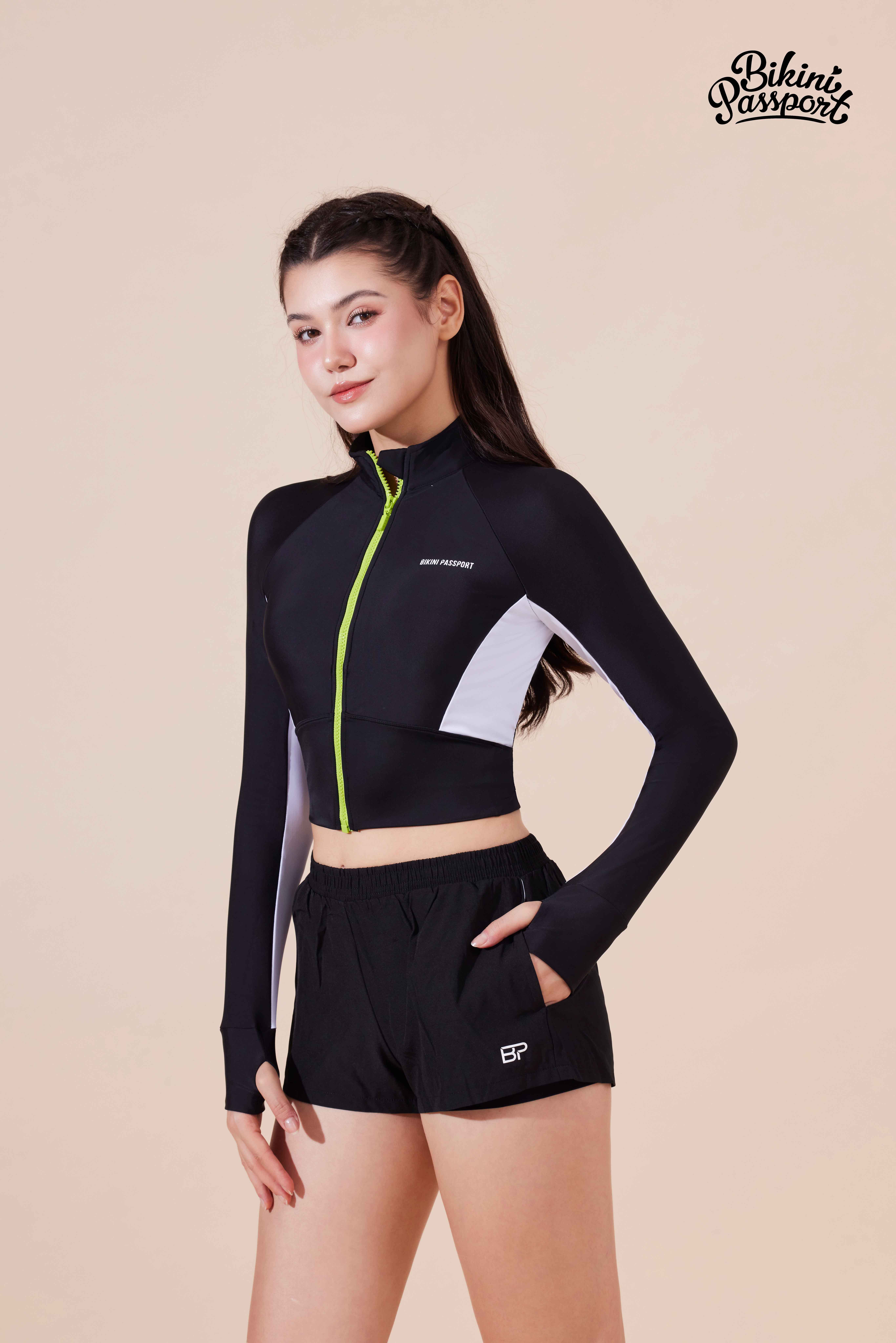 Mô tả Quần bơi Nữ BIKINI PASSPORT kiểu ngắn hai lớp - màu Đen - BS1015_BL - 5