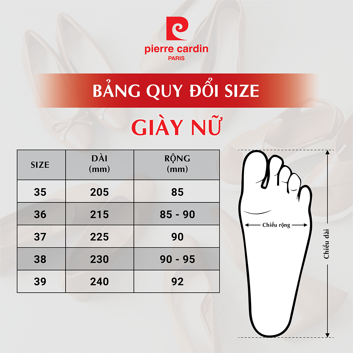 Mô tả Sandal nữ cao cấp Pierre Cardin, chất liệu da mềm mại, quai hậu thời trang, đế cao 5cm, cực nhẹ - 256 - 3